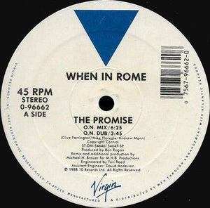 When In Rome The Promise 12 Inch Vinyl Record Used 1