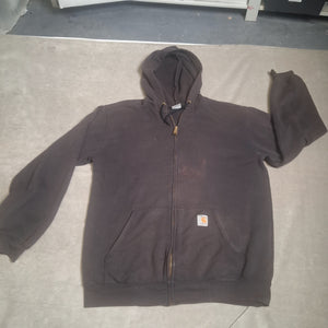 Carhartt Men's Black Full Zip Hooded Sweatshirt Hoodie Size M 1