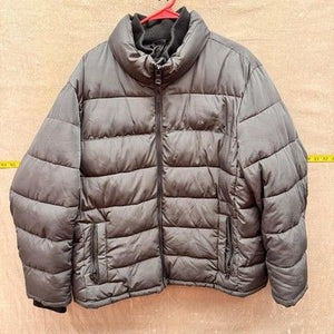 Calvin Klein Mens Black Puffer Jacket Water Resistant Wind Protection Zip Coat P 1