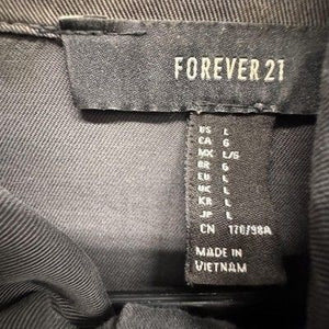 Forever 21 Jacket Womens Large Utility Drawstring Waist Lyocell Pockets Casual 1