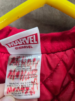 Marvel Spider-Man Boys Navy Hooded Bomber Jacket Simply Amazing Size S 2