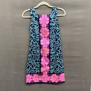 Lilly Pulitzer Dress Womens 6 Navy Delia Shift Fountain Hopping Engineered NWOT 2