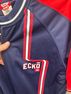 Ecko Unltd Ringer Jersey Style T-Shirt 2XL Pre-Owned Zippered Pockets 4