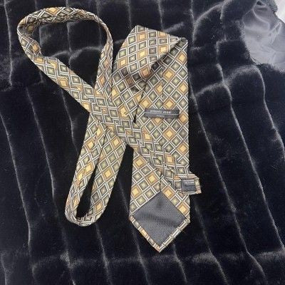 Antonio Vessi Tie Mens Wide Silk Necktie Classic Geometric Diamond Workwear Form