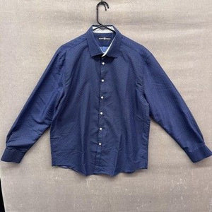 Society of Threads Shirt Mens Large Blue Geometric Print Button Up Long Sleeve 3