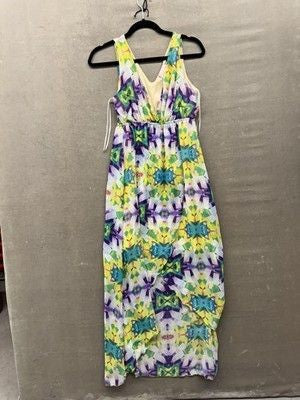 Romeo Juliet Couture Dress Womens Small Multicolor Maxi Sleeveless V Neck Pre-Ow 1