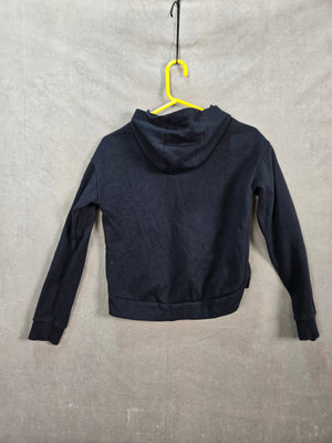 Nike Swoosh Logo Black Fleece Pullover Hoodie Sweatshirt Size XL 3