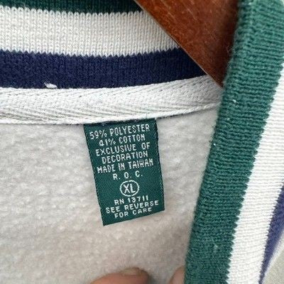 Lord & Taylor Vintage Varsity Cardigan w/ Golf Embroidery Button Front Sz. Large