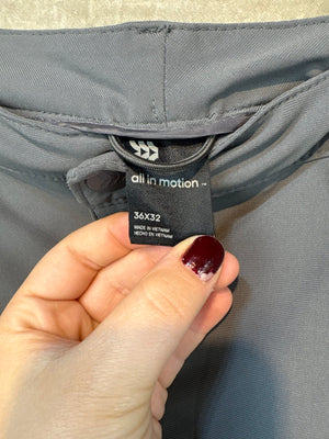 all in motion Dress Pants Gray Size 36X32 Pre-Owned Pristine Condition 2