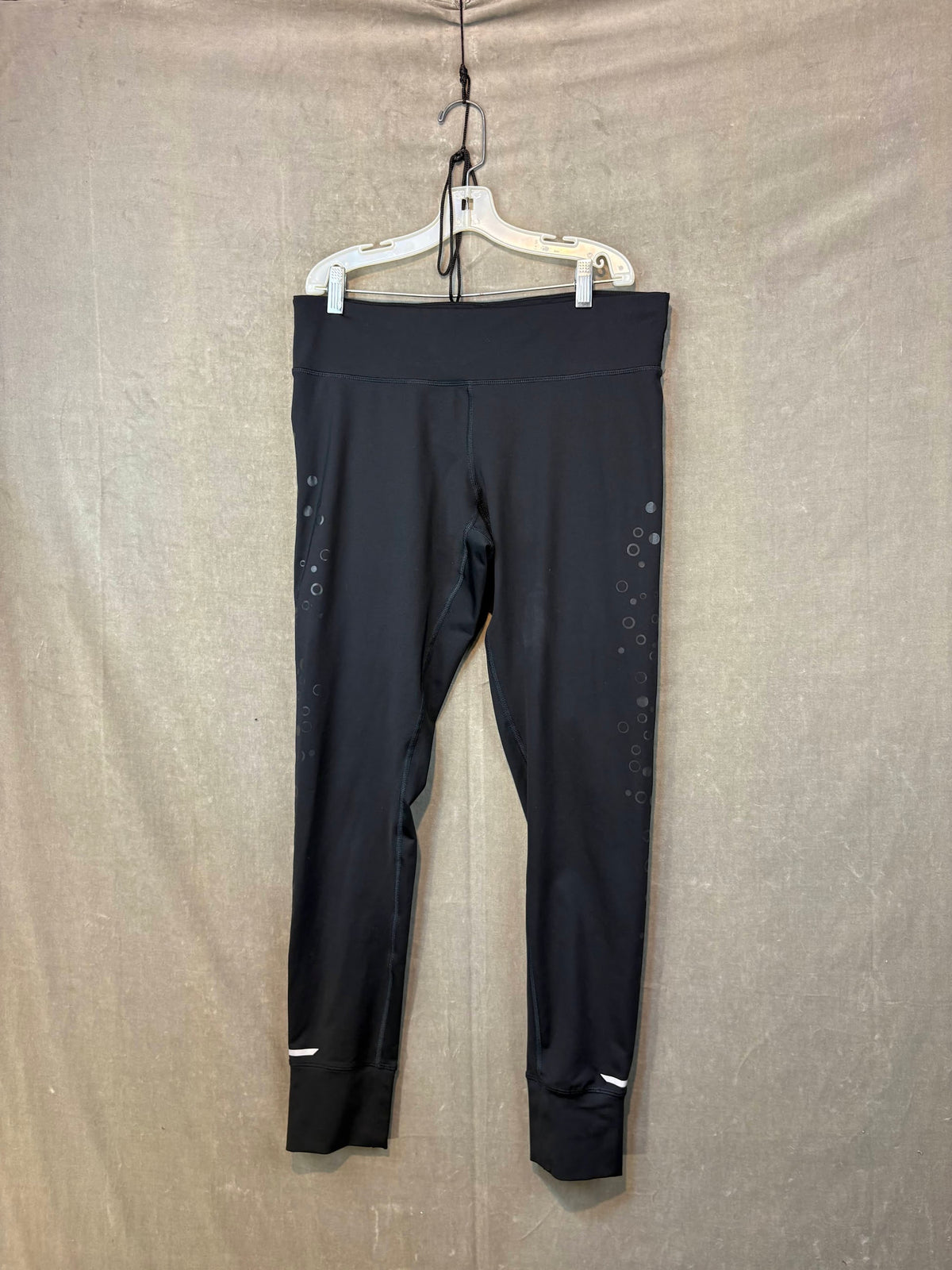 Champion Women's Black DuoDry+ Reflective Running Leggings XL Pre-Owned Slim Fit