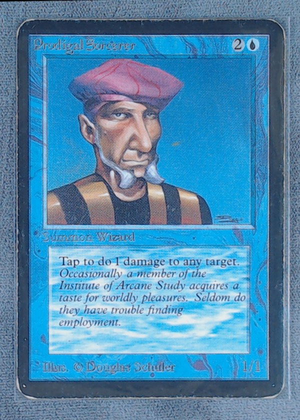 1993 Magic The Gathering Limited Edition Alpha Prodigal Sorcerer #73
