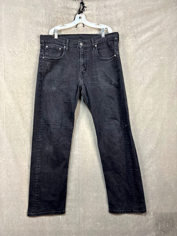 Levi's 569 Men's Straight Fit Black Denim Jeans, Size 32x32