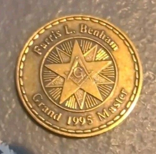 Masonic 1995 Grand Lodge Of Texas Farris L Benham Grand Master Coin
