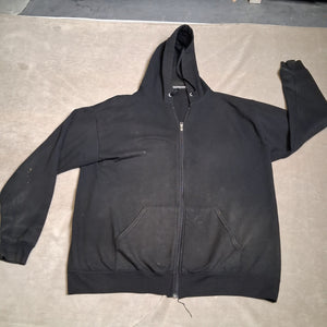 Athletic Works Mens Black Full Zip Hooded Sweatshirt Hoodie Size XL 1