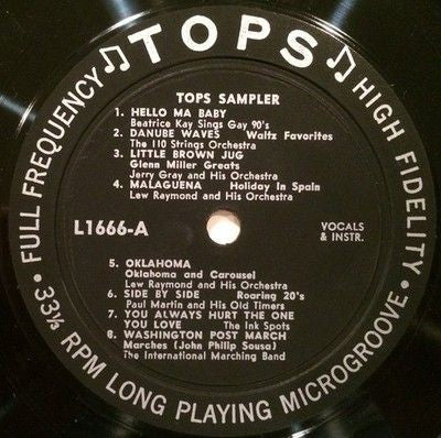Various Tops Sampler Vinyl LP Record