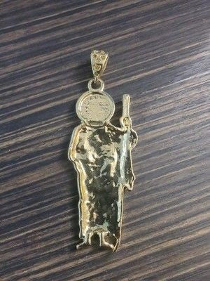 St Jude Pendant 3.5" Big Size San Judas Tadeo.Gold Plated