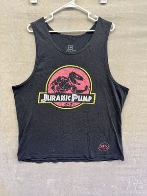 Meathead Nation Jurassic Pump Shirt Mens XL Sleeveless Gym Tank Top Bodybuilding