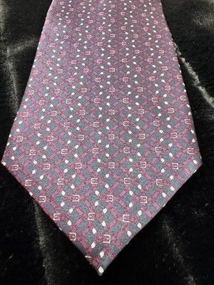 Bera Pulitzer Mens Silk Tie Geometric Pattern Pre-Owned Good Condition 2