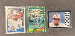 Warren Moon 1985 RC, 1986, 1988, # 251, 350, 103 Houston Oilers HOF Triplet 1