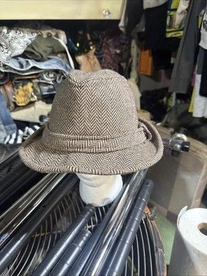 Country Gentleman Traveler Walking Hat Wool Size Large Brown Herringbone 2