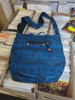 Tribe Azure Hobo Shoulder Bag Tote Boho Striped Om Hippie Purse Lots Of Pockets