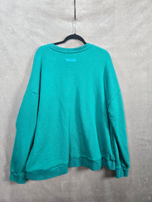 Skull House Shady Graphic Teal Crewneck Sweatshirt Unisex Size XL/2X 4