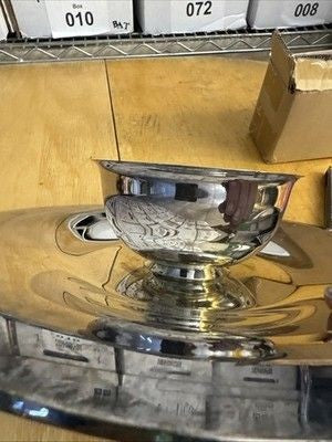 WM A. Rogers Oneida Silver Plated Serving Platter Tray w/ Dip Bowl Vintage 12"