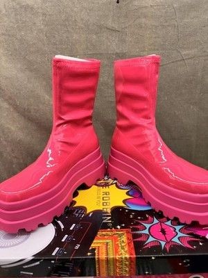 Cape Robbin Womens Boots Pink Beluga Bootie Platform Chunky Lug Sole Size 8 New 5