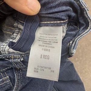Levis Boyfriend Jeans Girls 8 Regular Blue Stretch Denim Skinny Fit Pre-Owned Go 3