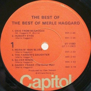 Merle Haggard Vinyl LP Record The Best Of The Best Used 4