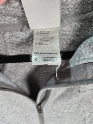 Avalanche Women's Gray Full Zip Fleece Jacket Zip Pockets Size S 2