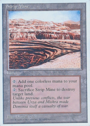 1995 Magic The Gathering Fourth Edition Strip Mine #363 Uncommon 3