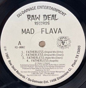 Mad Flava Fatherless Nonstop 12 Vinyl Record Used Hip Hop 2