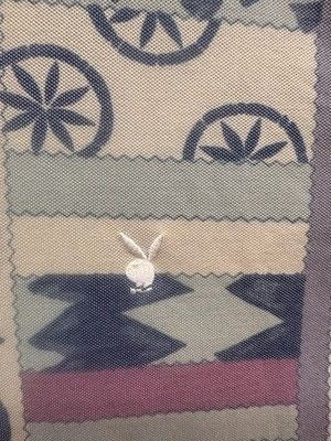 Playboy Shirt Mens Large Blue Beige Aztec Southwestern Print Pre-Owned Excellent 3