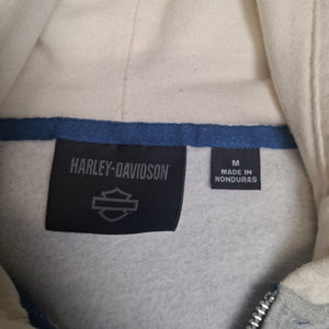 Harley-Davidson Women's Gray White Zip Hoodie Wounded Warrior Size M 3