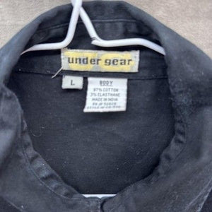 Mens Large Black Button Up Western Stretch Short Sleeve Shirt Pre-Owned Good 3