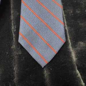 Richman Brothers Vintage Mens Necktie Blue Red Diagonal Striped Pre-Owned 5