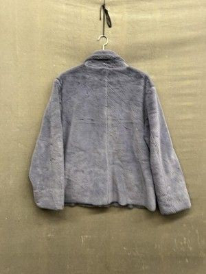 Brandon Thomas Jacket Mens XL Gray Sherpa Fleece Faux Fur Soft Cozy Button Up 1