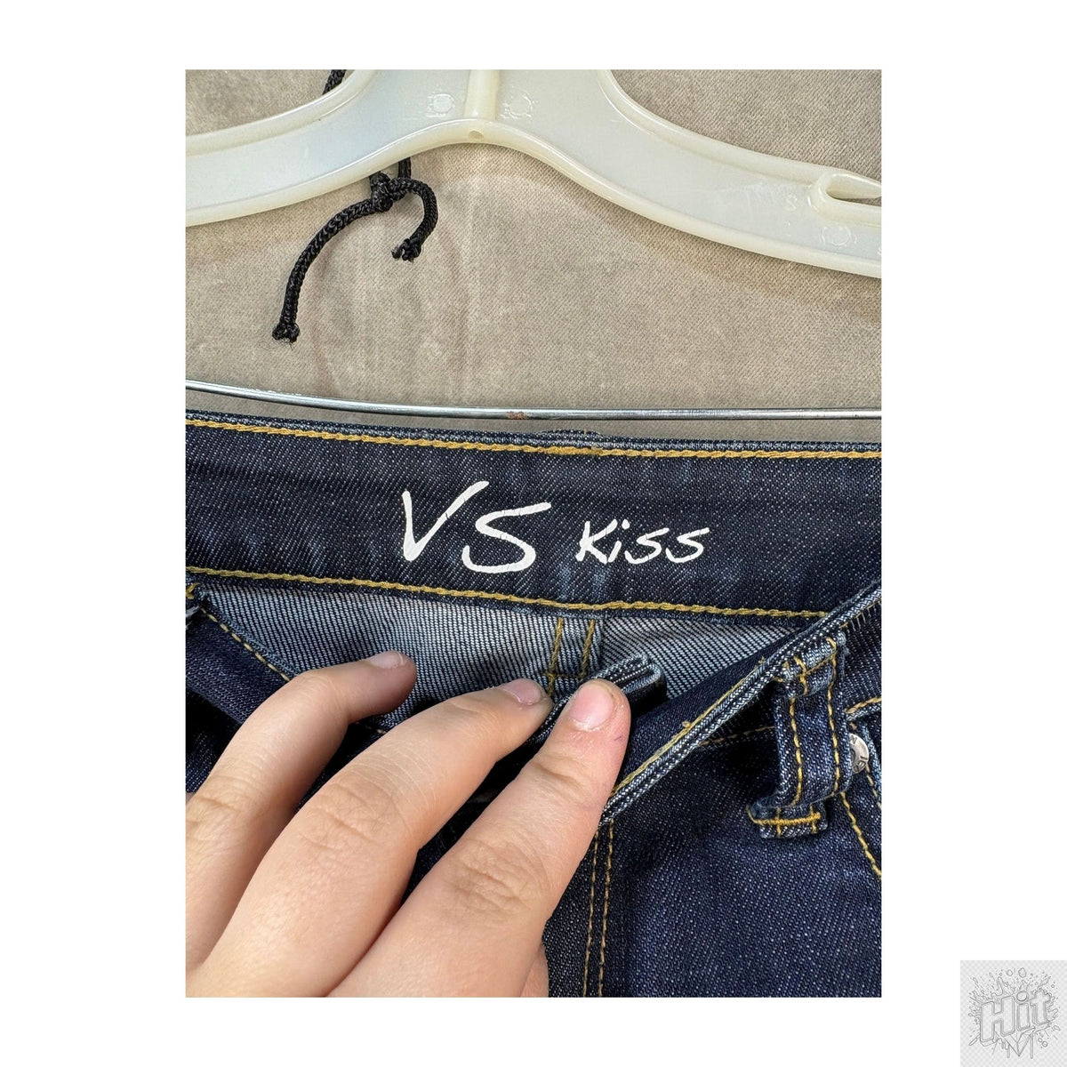 V.S. Kiss Women Jeans Dark Wash Straight Size 4 Pre-Owned Good Condition