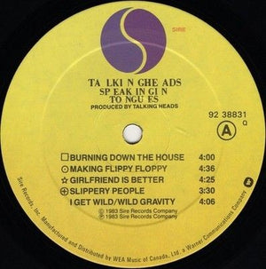 Talking Heads Vinyl LP Record Speaking In Tongues Used 3