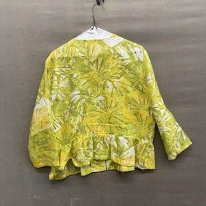 Ruby Rd Jacket Womens Medium Zip Front Abstract Peplum Lightweight Casual 2