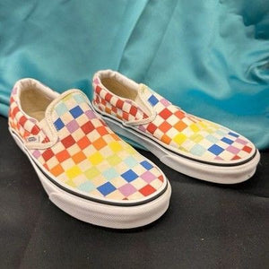 Vans Classic Slip-On Shoes Womens Size 7 Checkerboard Canvas Skate Sneakers 1