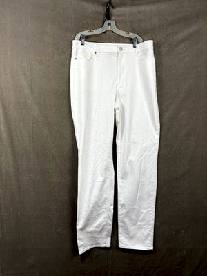 Lands End Jeans Women Size 14 Tall White Classic Fit Used Excellent Stretch 1