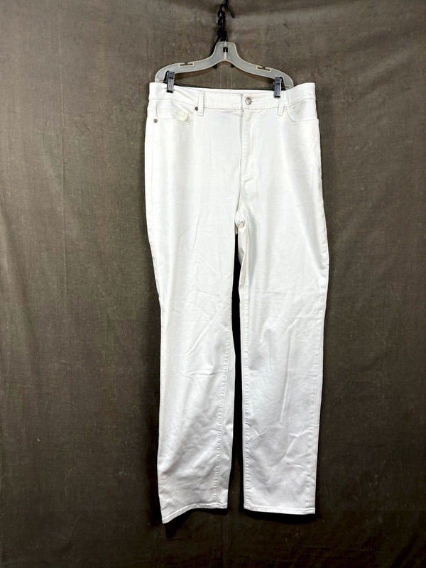 White Land's End Jeans - Women's Size 14 Tall, Classic Fit