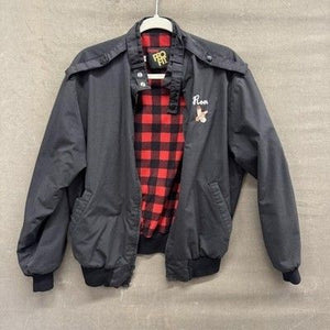 Vintage King Louie Jacket Mens Large Black Red Buffalo Plaid Lined Pro Fit 80s 2