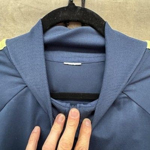 Rainbow Stripe Track Jacket Womens XXL 20 Blue Cove Full Zip Stretch Pockets 1