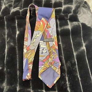 Stefano Rossini Tie Mens One Size Multicolor Floral Pattern 100% Silk Handmade 2