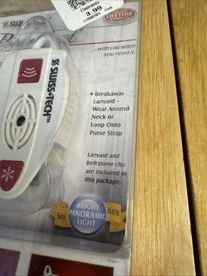 Swiss Tech Personal Alarm Body Gard Sonic Safety Flashing Signaling Lights New 3