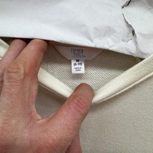 Time and Tru Girls Sweatshirt Medium 8-10 White Rainbow Stripe Raglan Crewneck P 1