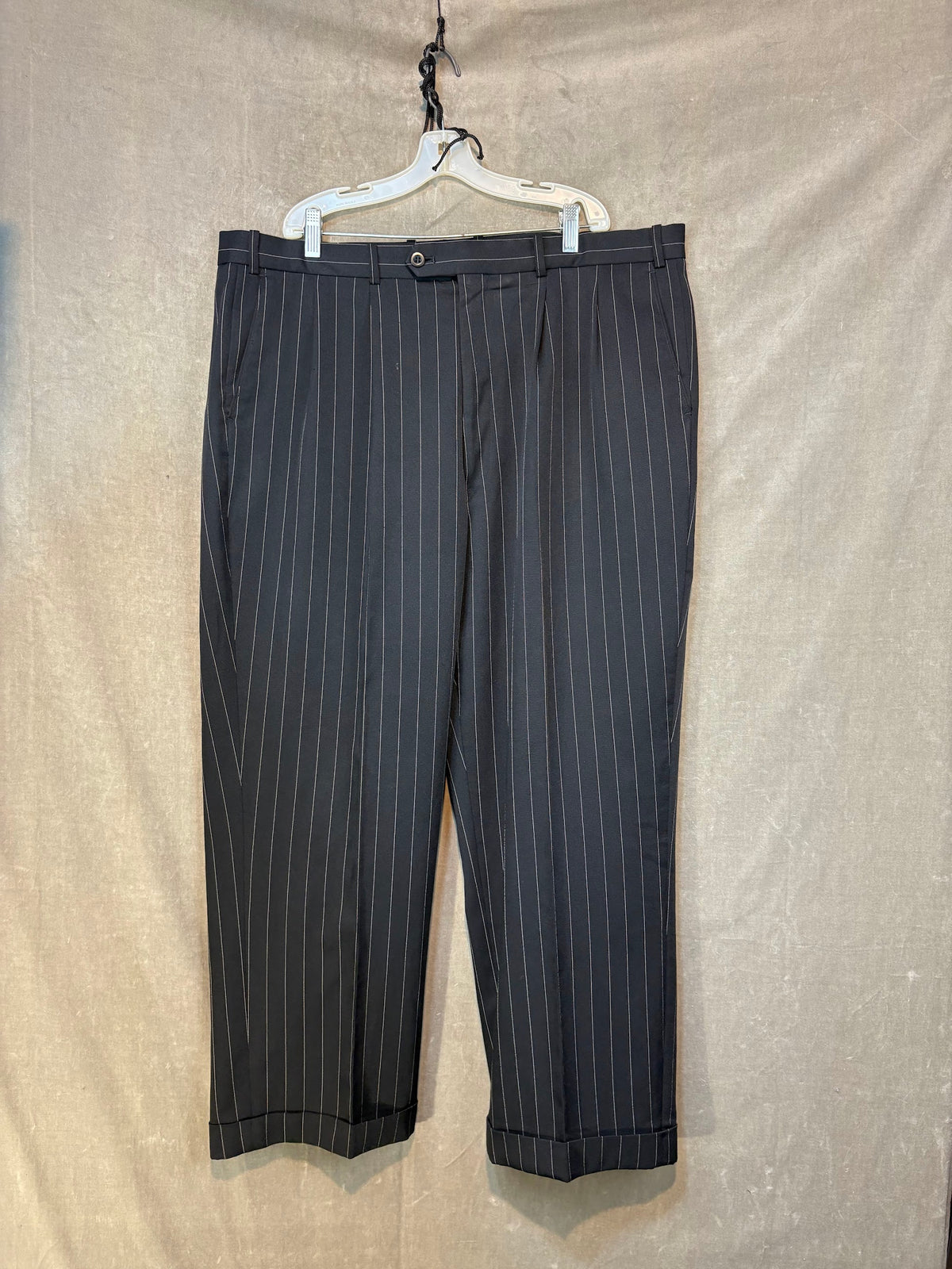 Successo Dress Pants Black White Pinstripes Size 40R Good Condition